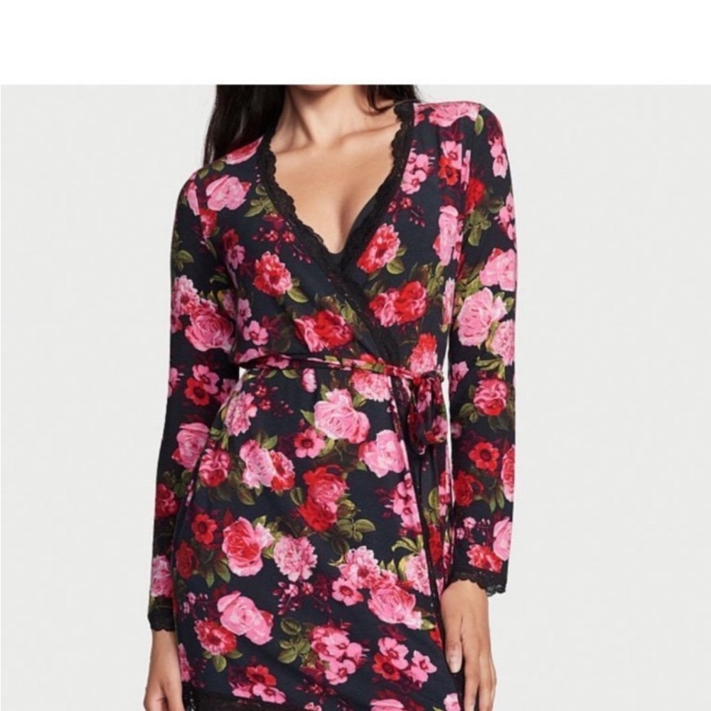 VICTORIA'S SECRET
Modal Wrap Robe & Lace Slip - Picture 4 of 12